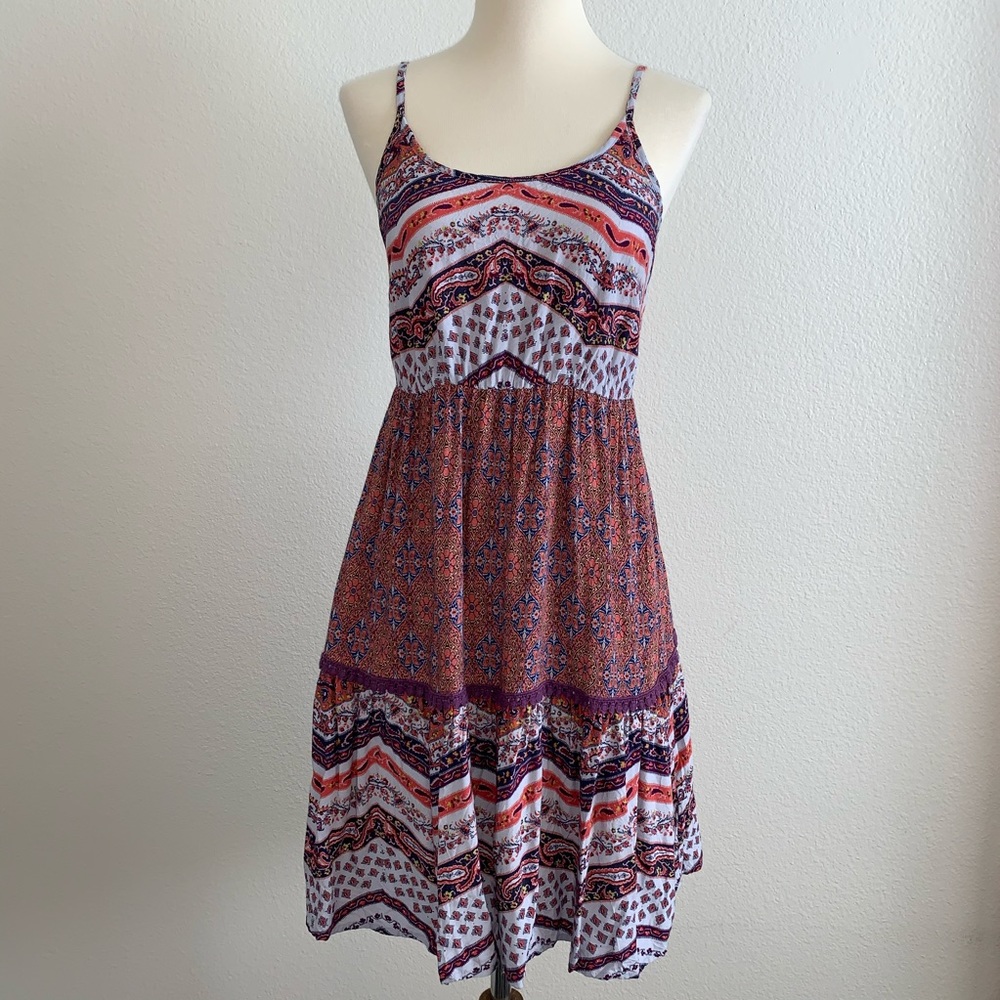 50% off bundles Boho mini fit and flare dress S